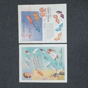 Large Vintage 1941 Shoe Advertising Magazine Ad Pages Vtg Magazine Shoe Pages